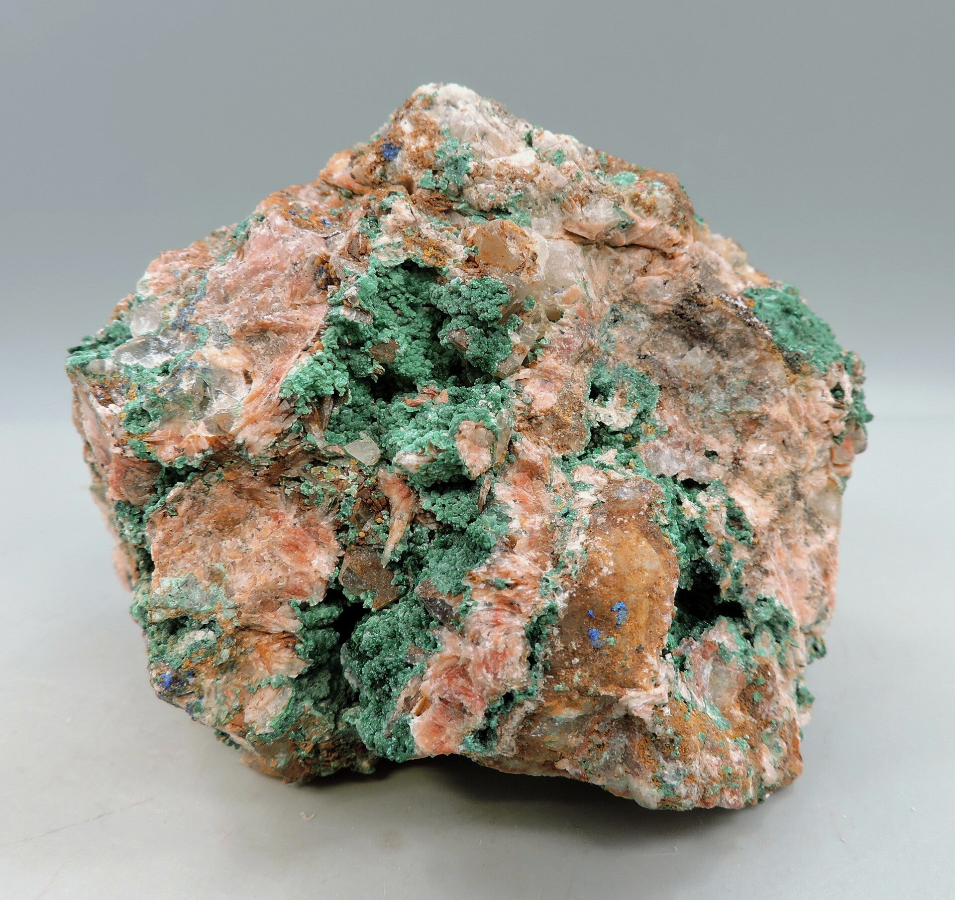Malachite on matrix from Morocco – cabinet size