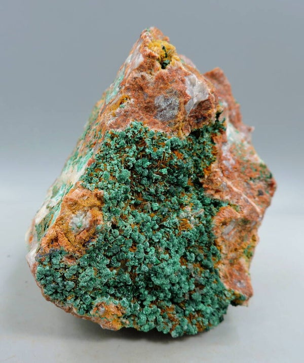 Malachite and baryte on matrix from Morocco – cabinet size