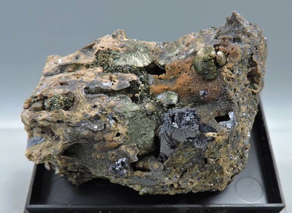 Marcasite and galena on matrix from Poland – miniature