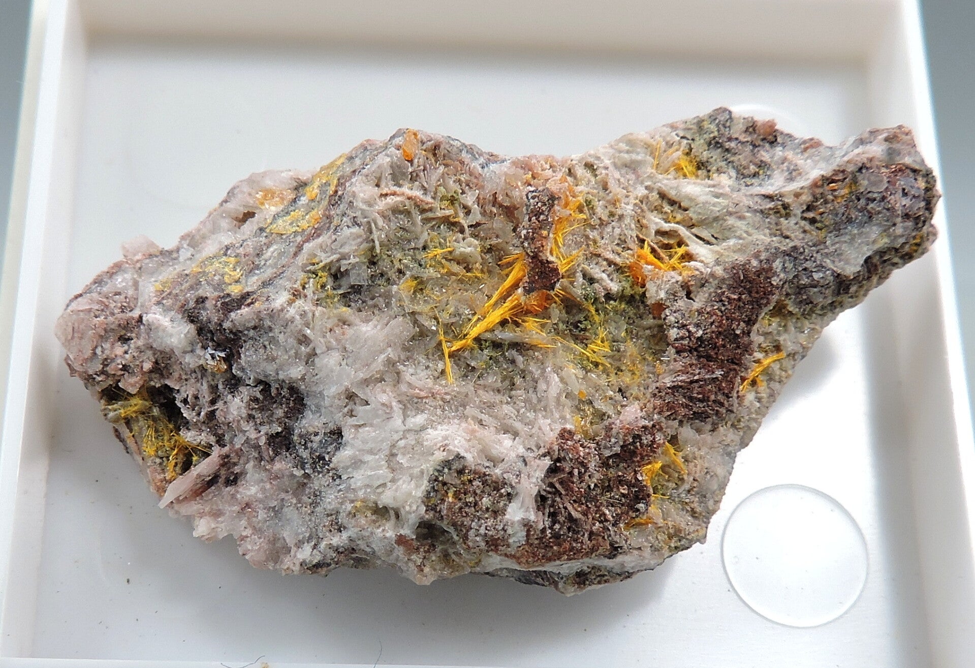 Mimetite on matrix from Arizona, USA – small miniature