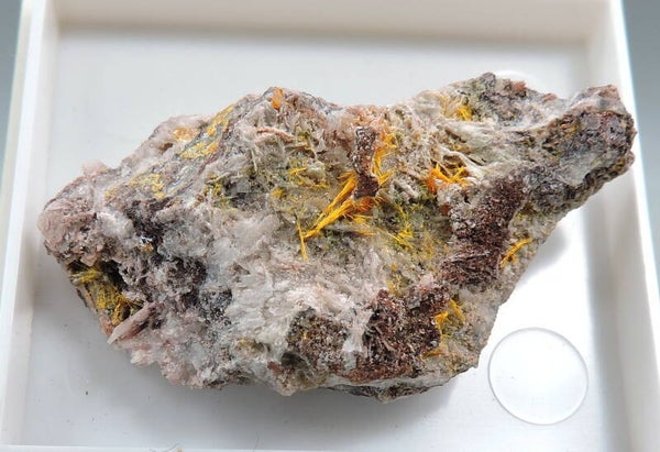 Mimetite on matrix from Arizona, USA – small miniature