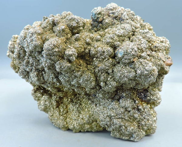 Shiny pyrite crystal cluster from Kosovo – cabinet size