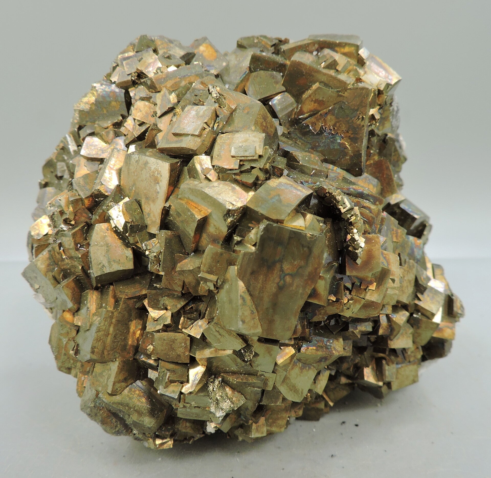 Pyrite crystal cluster from Kosovo – cabinet size