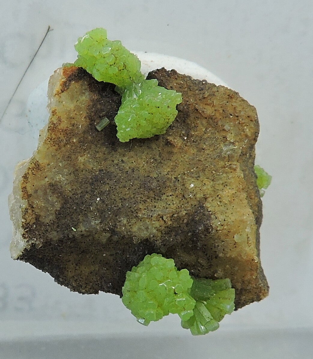 Green pyromorphite on matrix from China – thumbnail