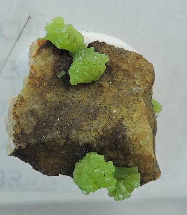 Green pyromorphite on matrix from China – thumbnail
