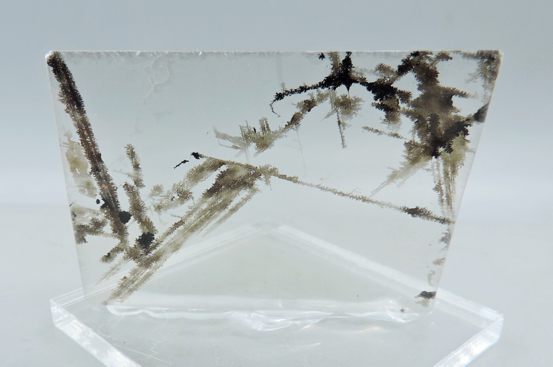 Rare mineral specimen of rutile in muscovite – small miniature