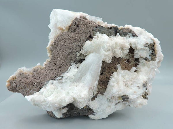 Scolecite on matrix from Austria – large cabinet size