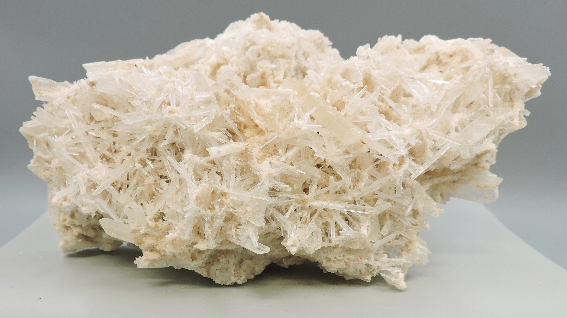 Selenite crystal cluster from Chile – large cabinet size