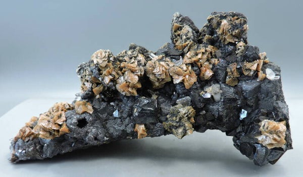 Siderite on galena and sphalerite – cabinet size