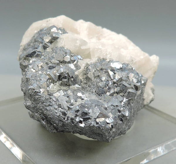 Skutterudite with calcite from Morocco – miniature