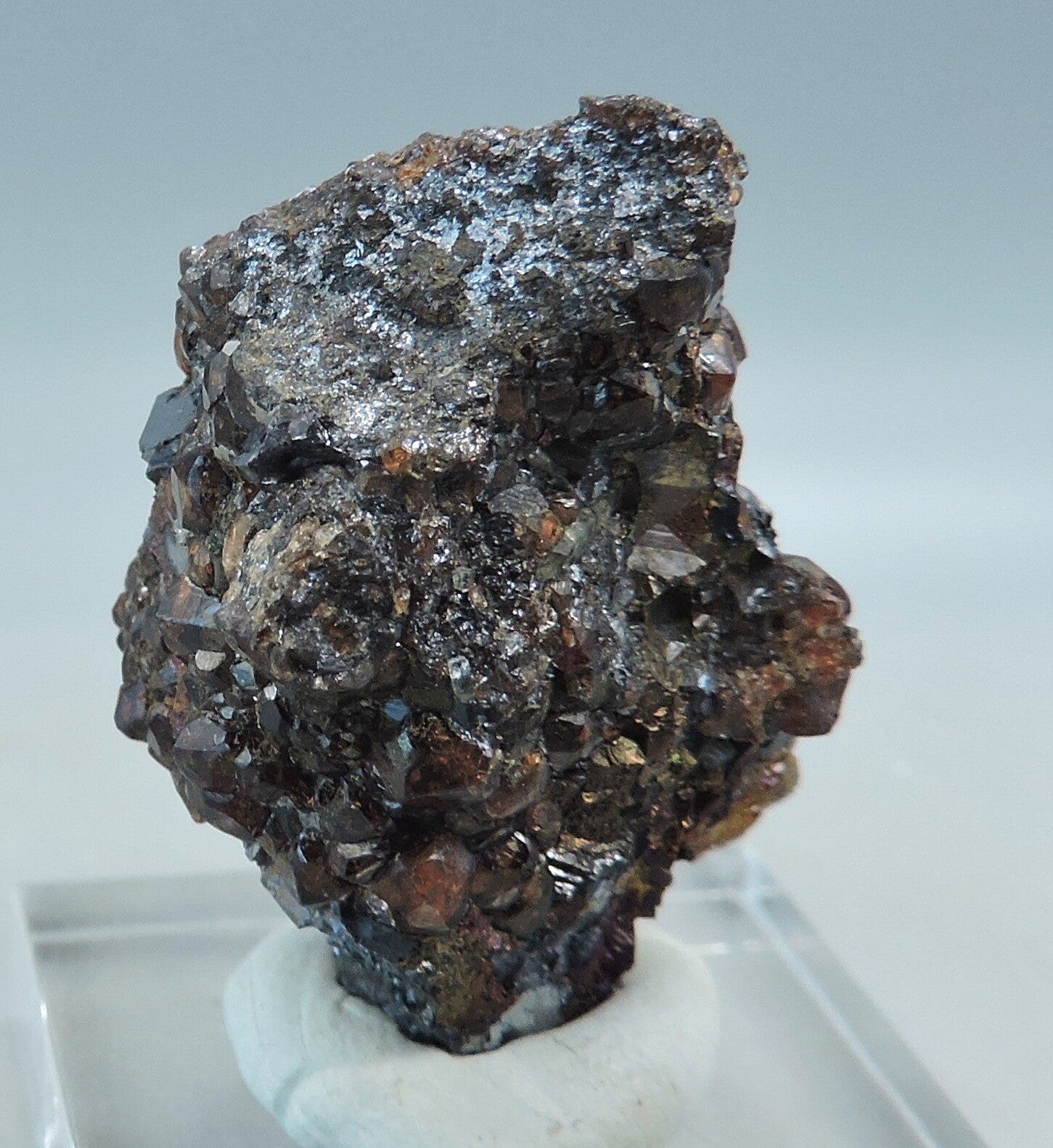 Spessartine on galena from Australia, thumbnail