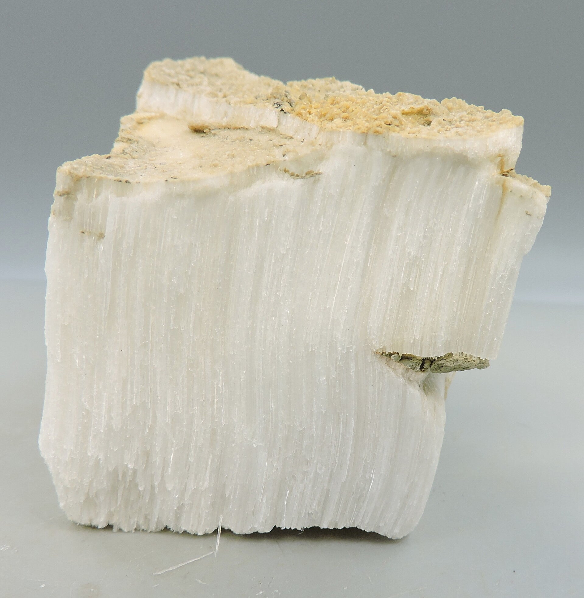 Raw fibrous ulexite from Boron, California, US – miniature
