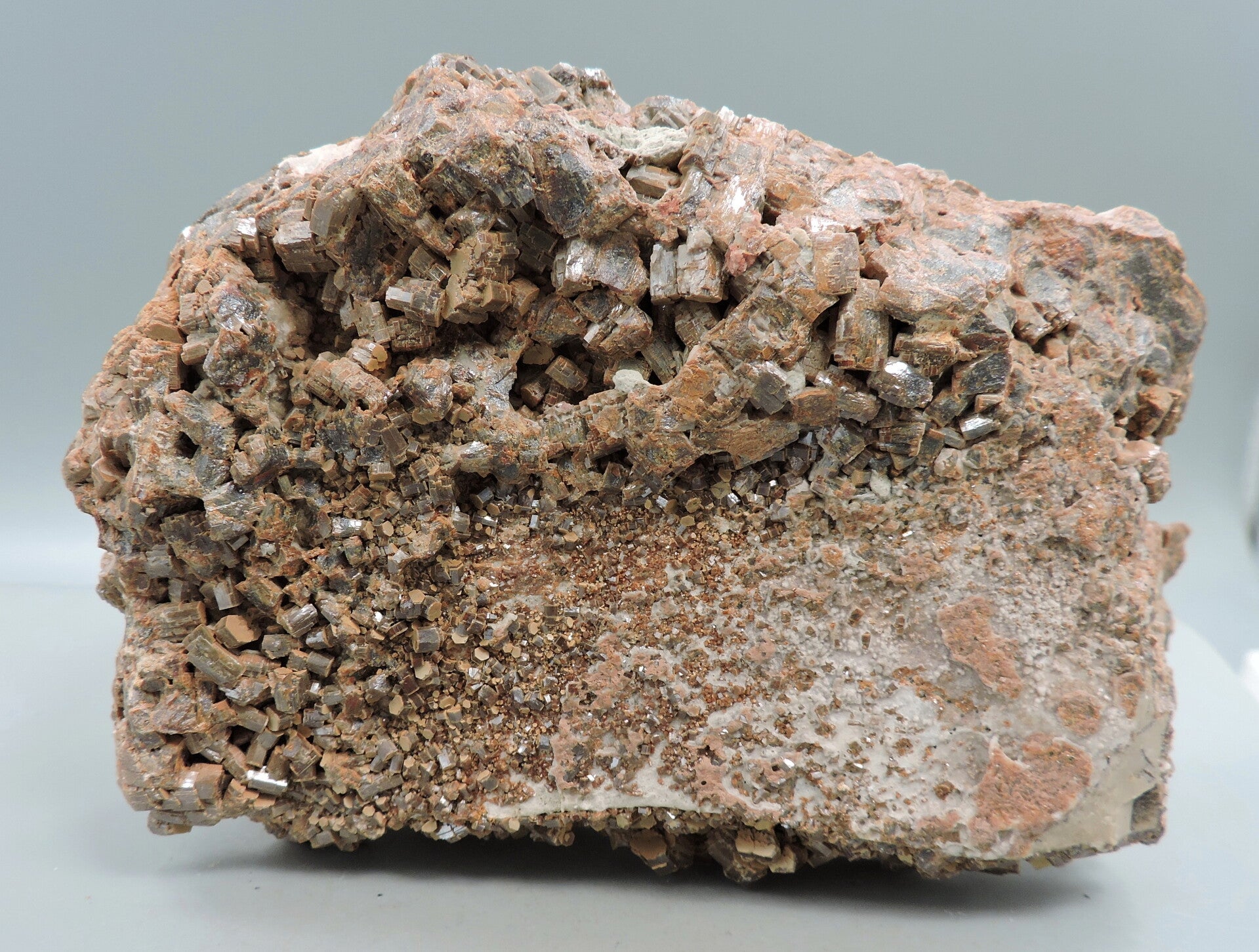 Vanadinite on matrix from Morocco – cabinet size