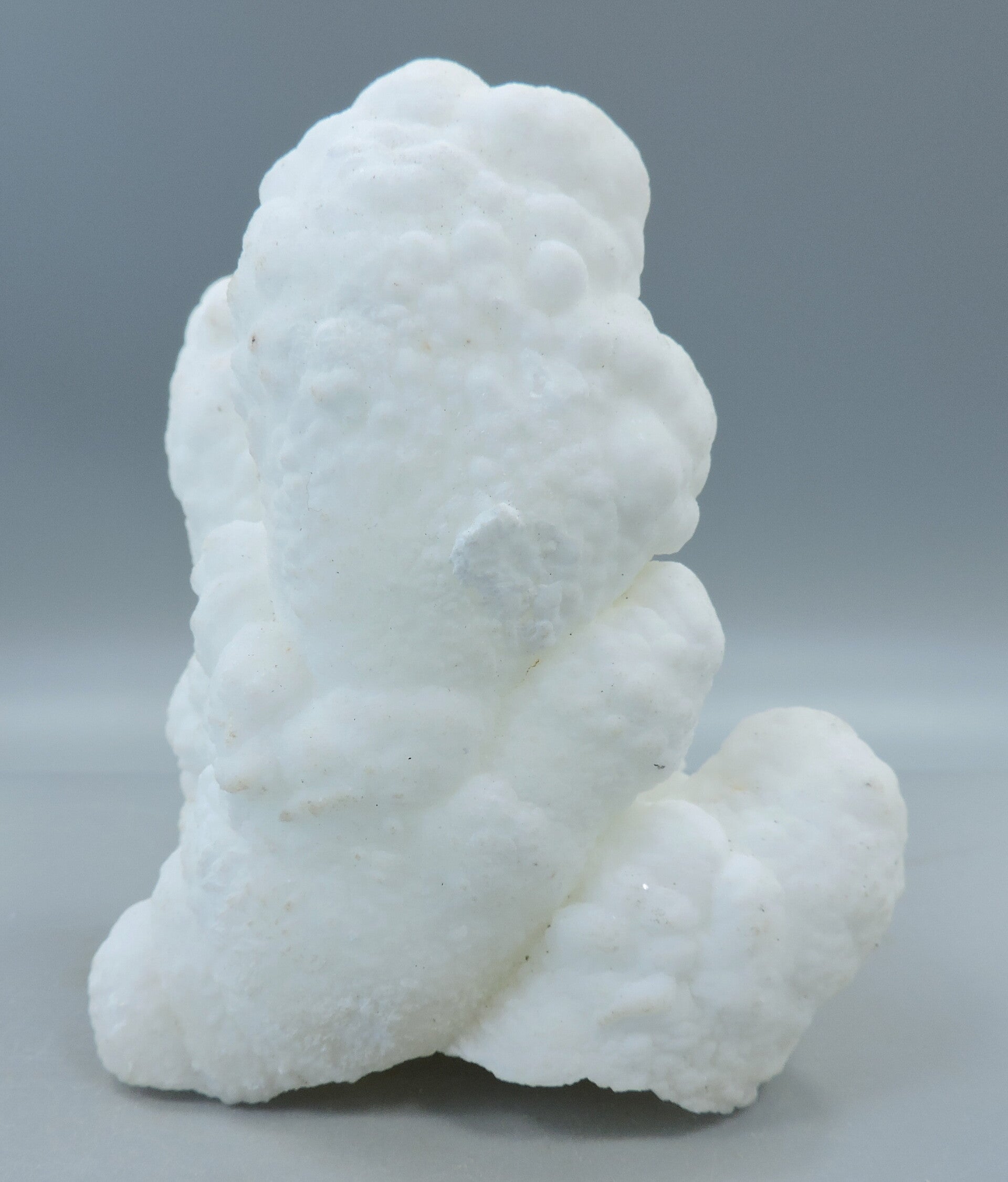Botryoidal white aragonite from Morocco – cabinet size
