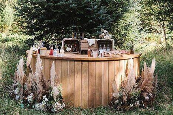 3m Round Oak Bar