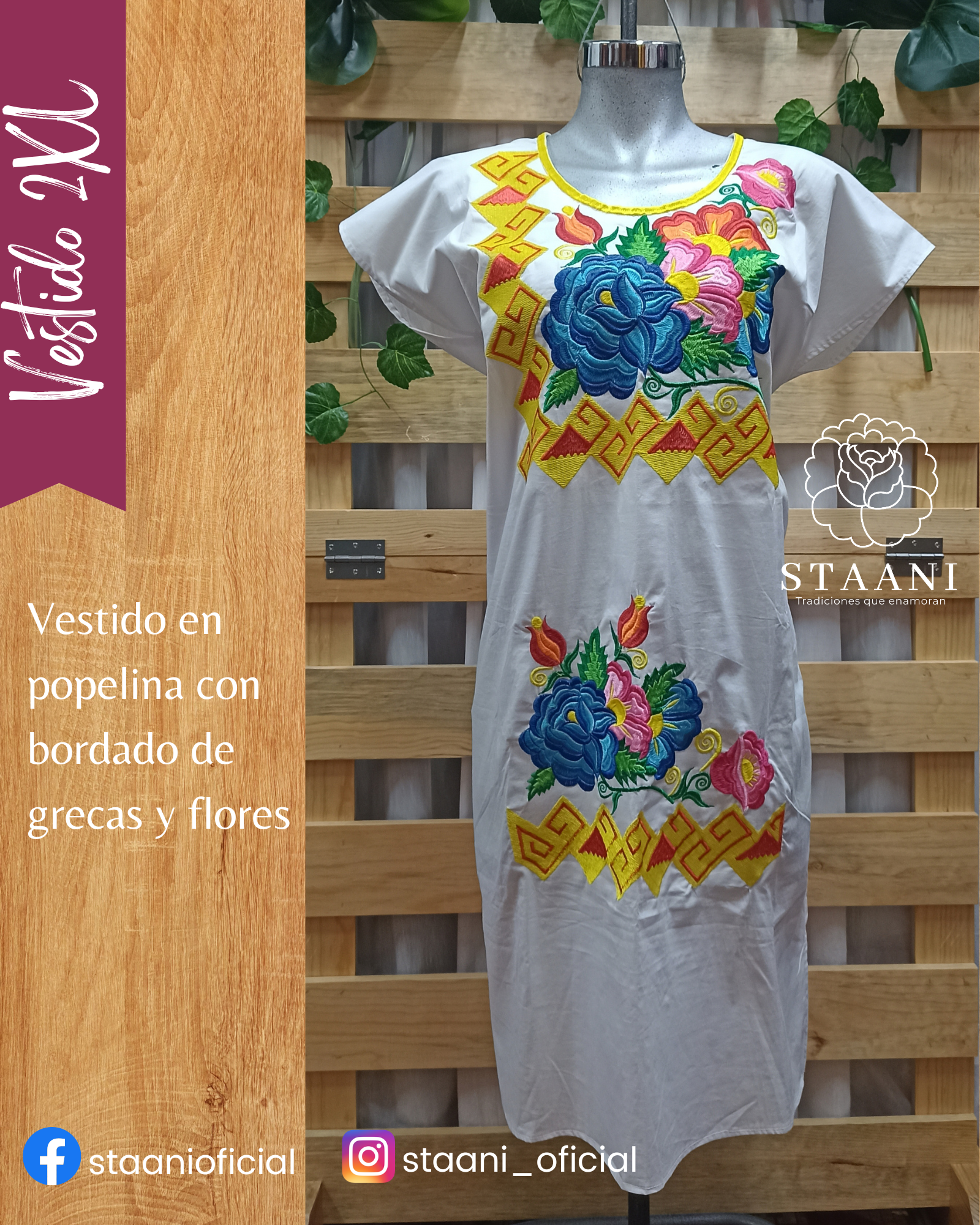 Vestido de popelina