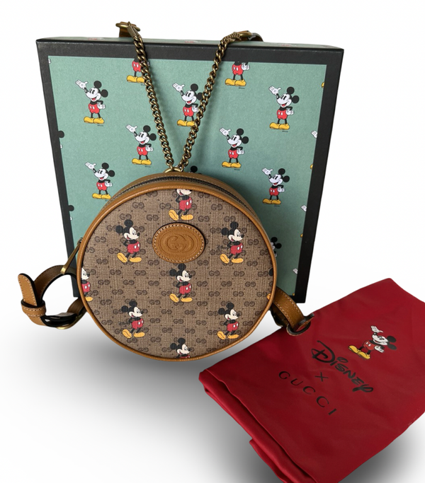 Gucci x Disney Mickey Mouse Backpack small Rucksack Tasche braun NEU