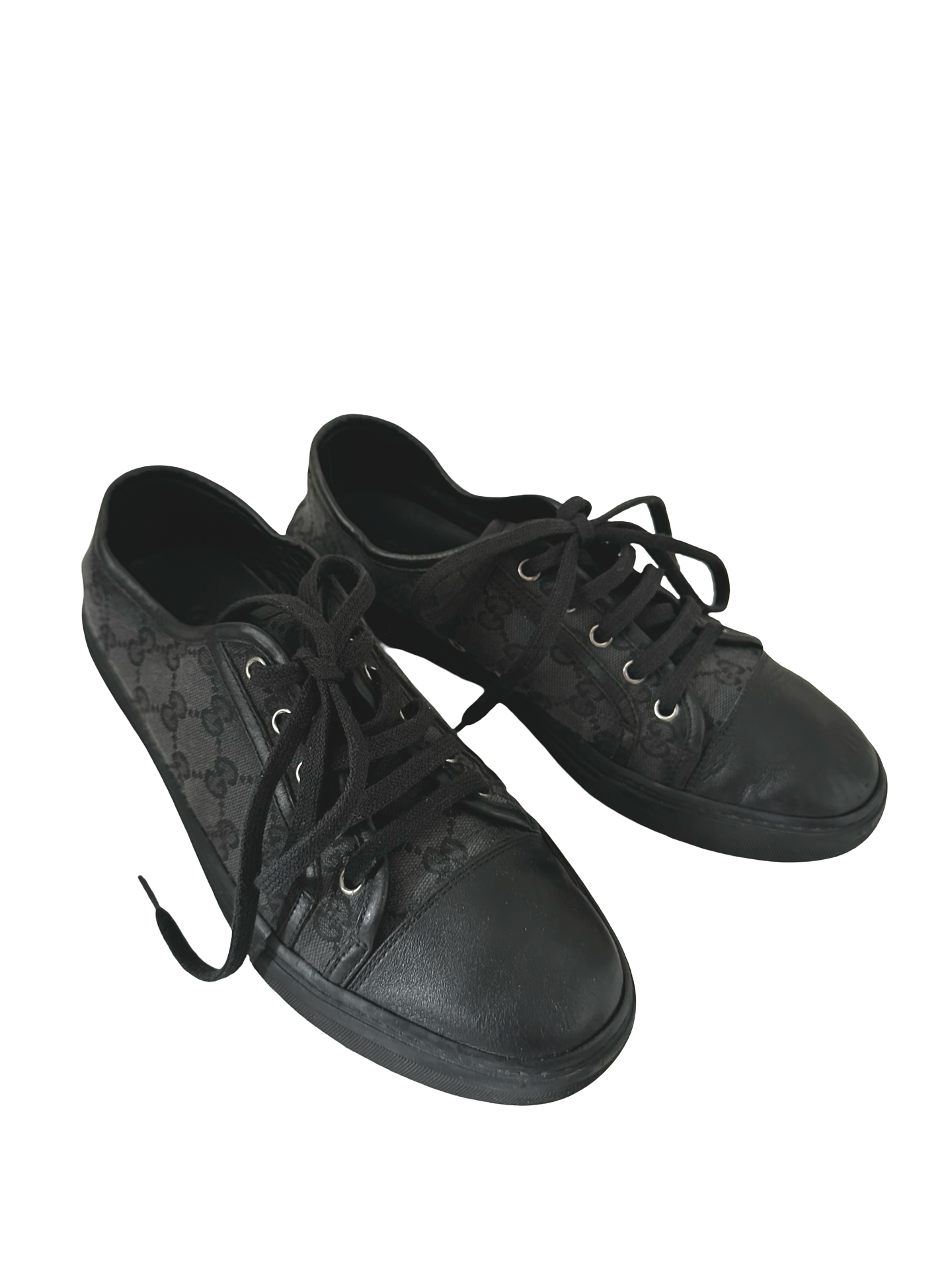 Gucci Signature GG Canvas Low top Sneaker 41 Schuhe schwarz