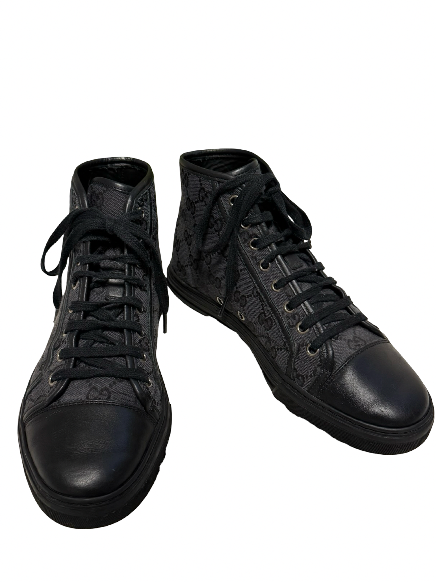 Gucci Signature GG Classic High Top Sneaker 36 Schuhe schwarz