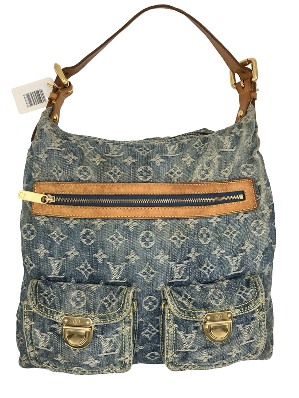 Louis Vuitton Baggy GM Denim Jeans Schulter Tasche