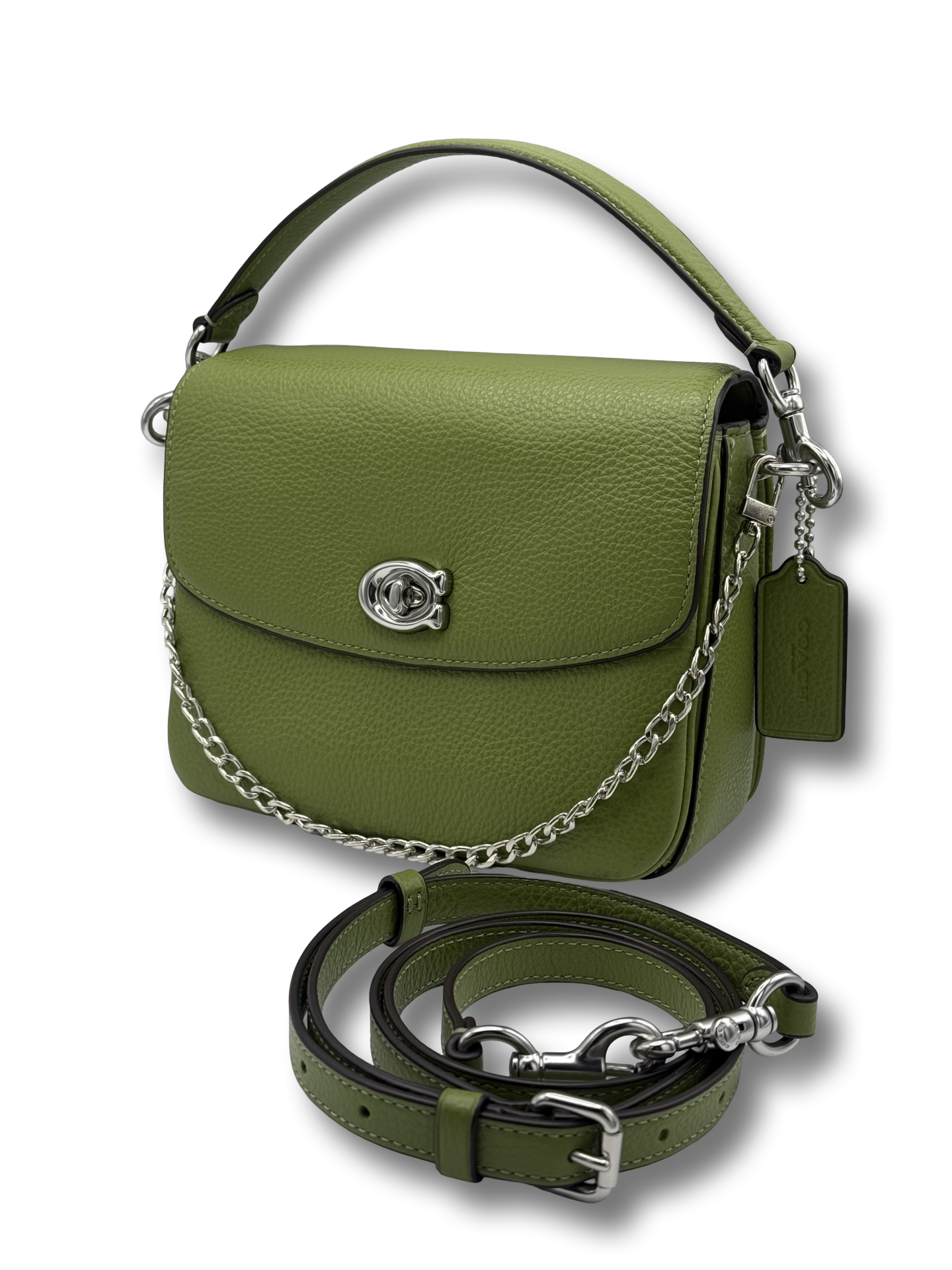 Coach Cassie Volleder Handtasche Crossbody Tasche grün