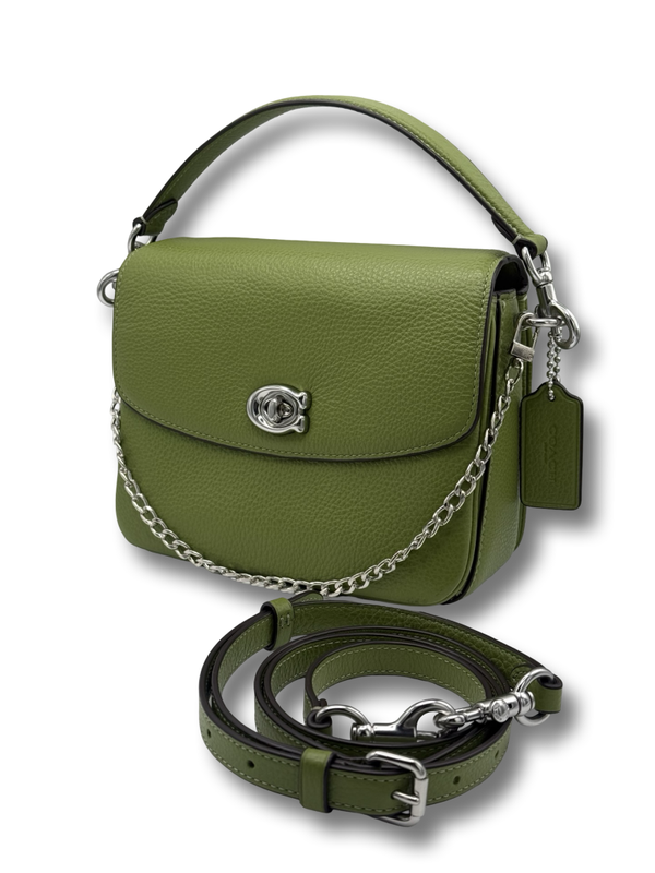 Coach Cassie Volleder Handtasche Crossbody Tasche grün