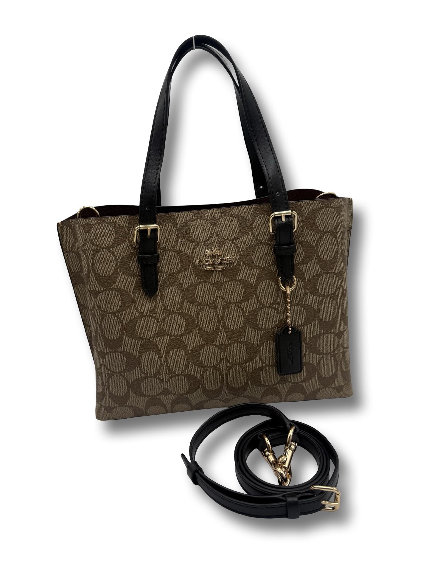 Coach Mollie Tote Handtasche Canvas Crossbody Tasche braun