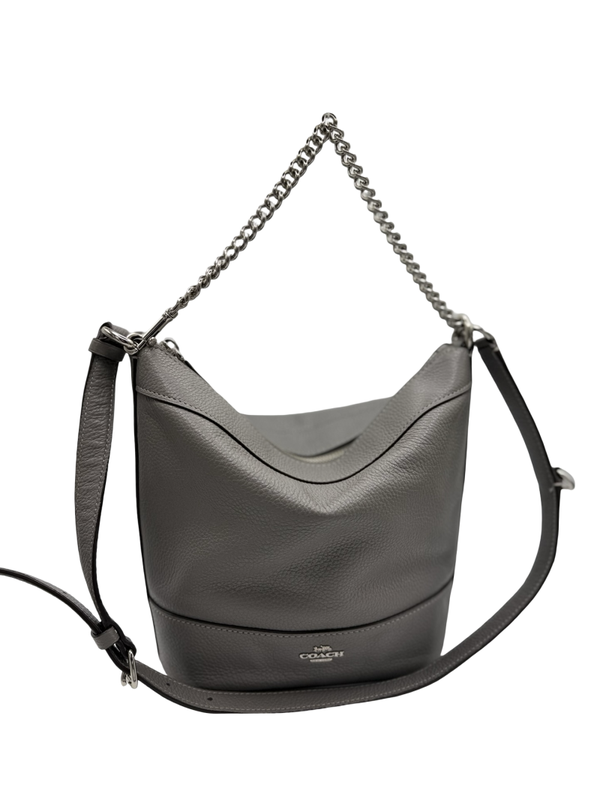 Coach Paxton Duffle Bag Crossbody Tasche Vollleder grau