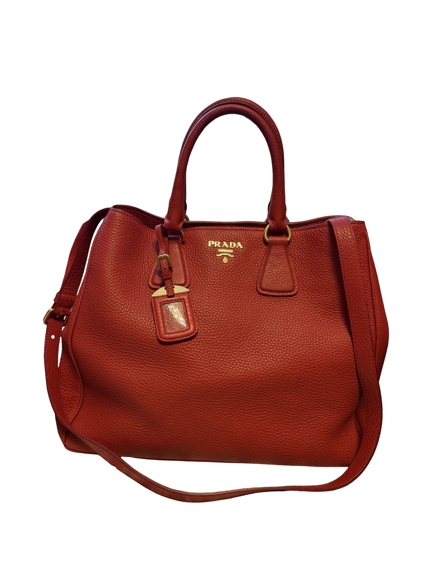 Prada Vollleder Handtasche Crossbody Tasche rot