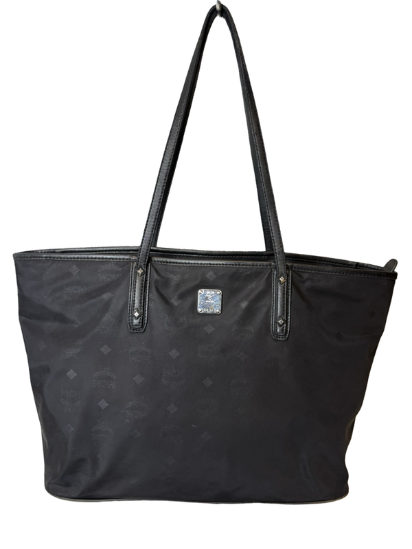 MCM Anya Nylon Shopper Tote Tasche schwarz limited