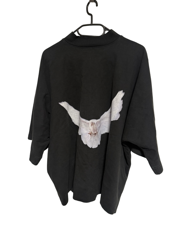 Yeezy Gap Engineered by Balenciaga Dove Shirt oversized 3/4 Sleeve Tee washed black NEU