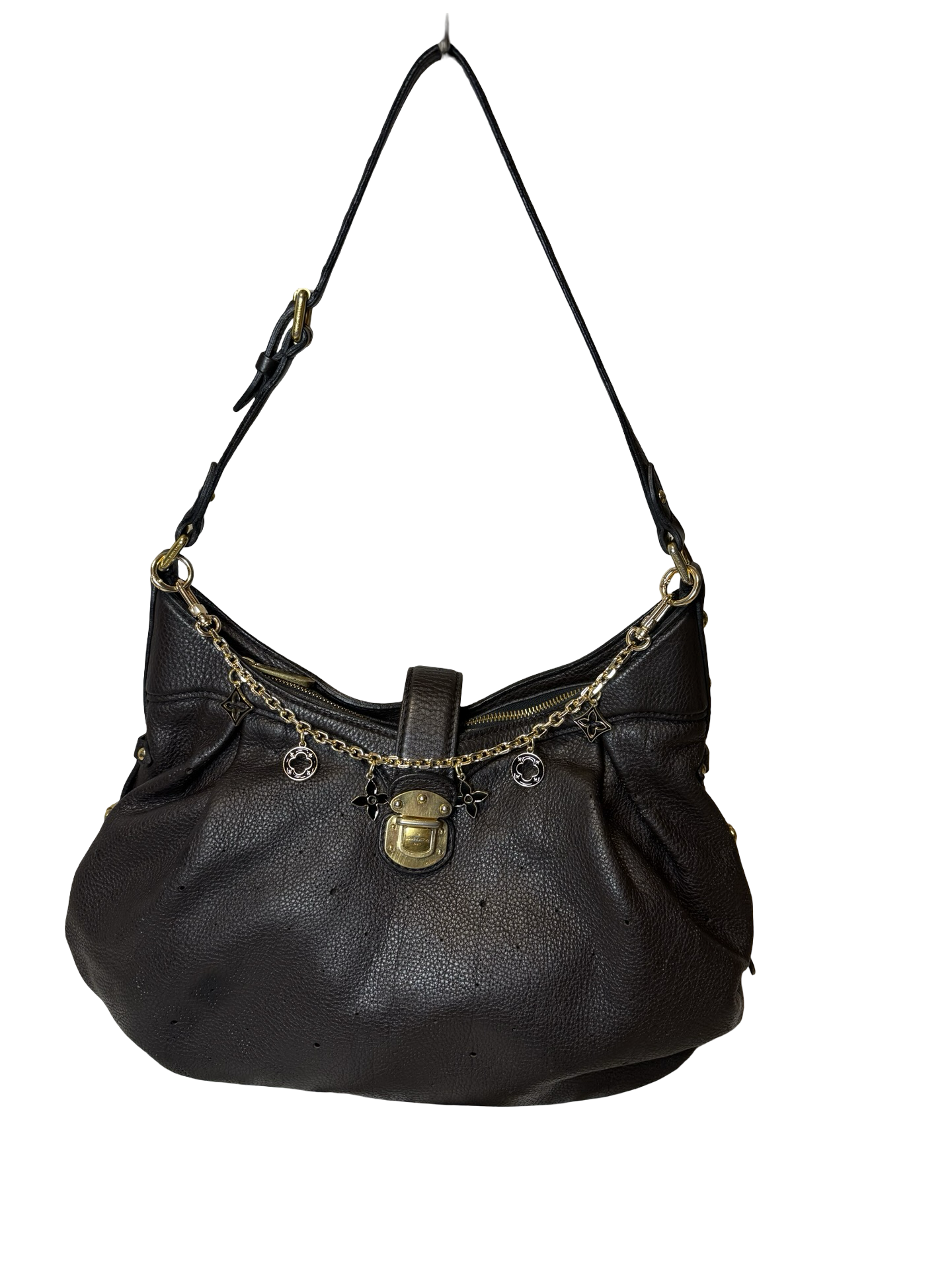 Louis Vuitton Mahina XS Hobo Bag Tasche Vollleder dunkelbraun
