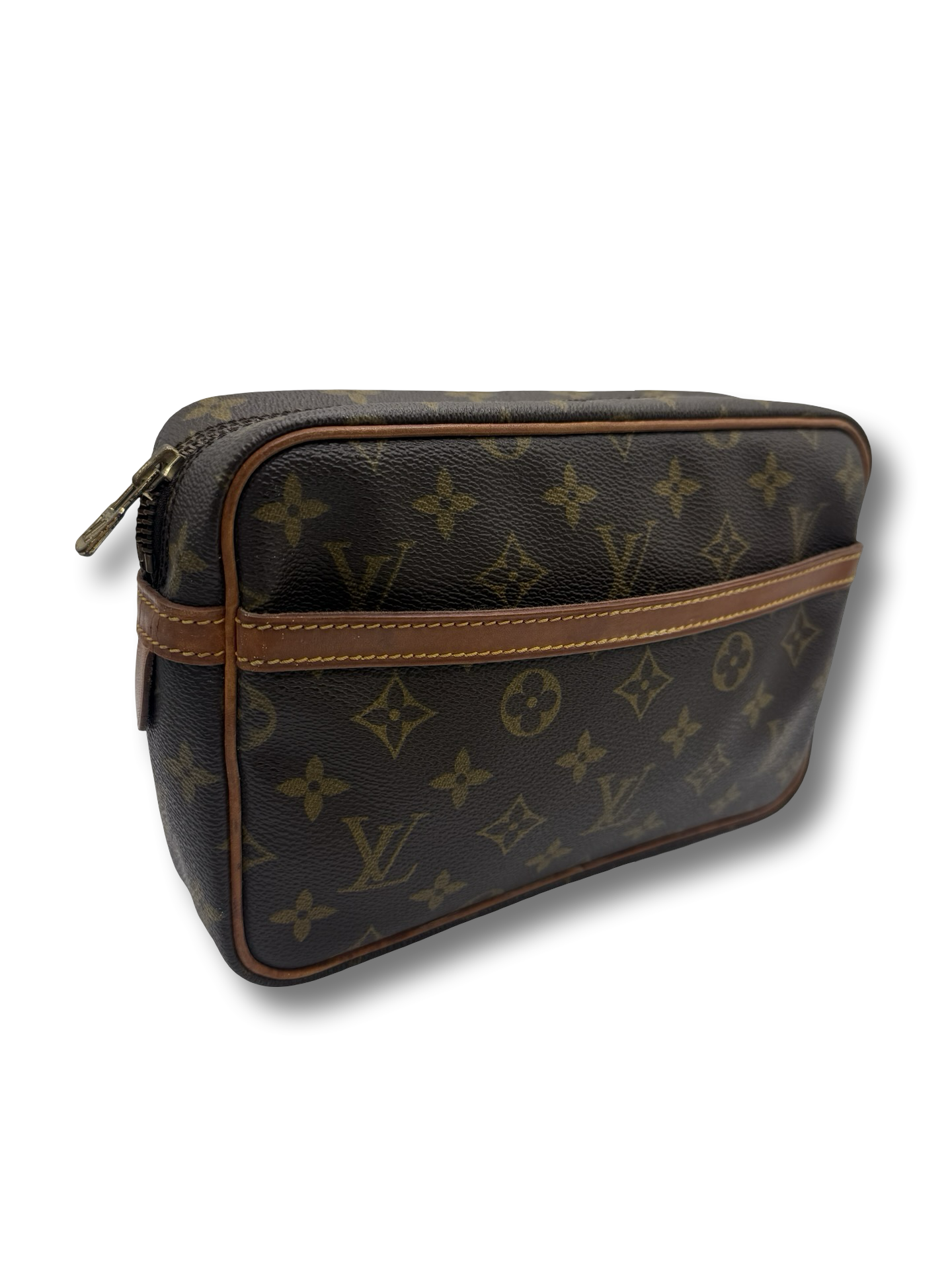 Louis Vuitton Compiegne 23 Clutch Kosmetiktasche Monogramm Tasche braun