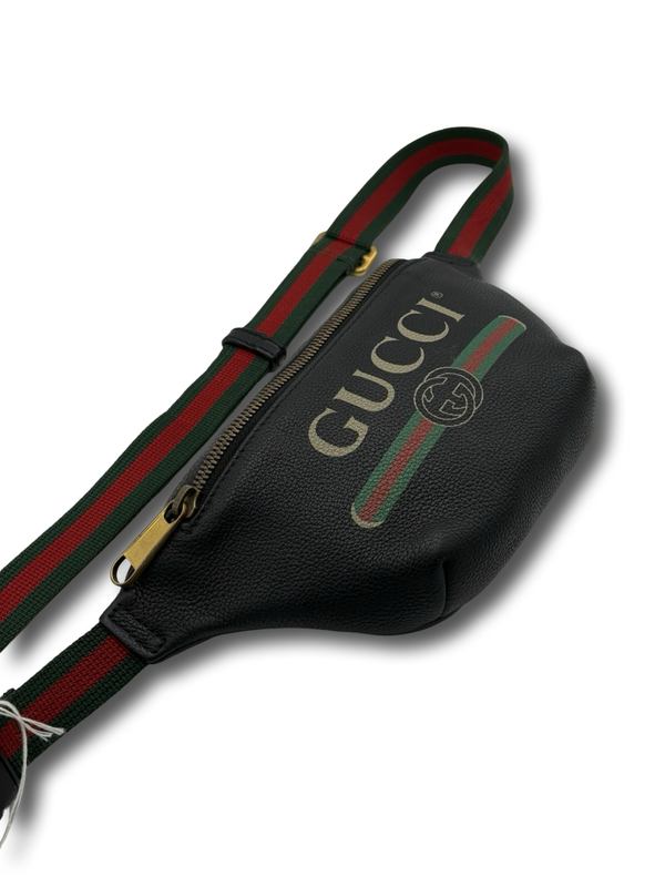 Gucci Sherry Line Bumbag Bauchtasche Vollleder Tasche schwarz