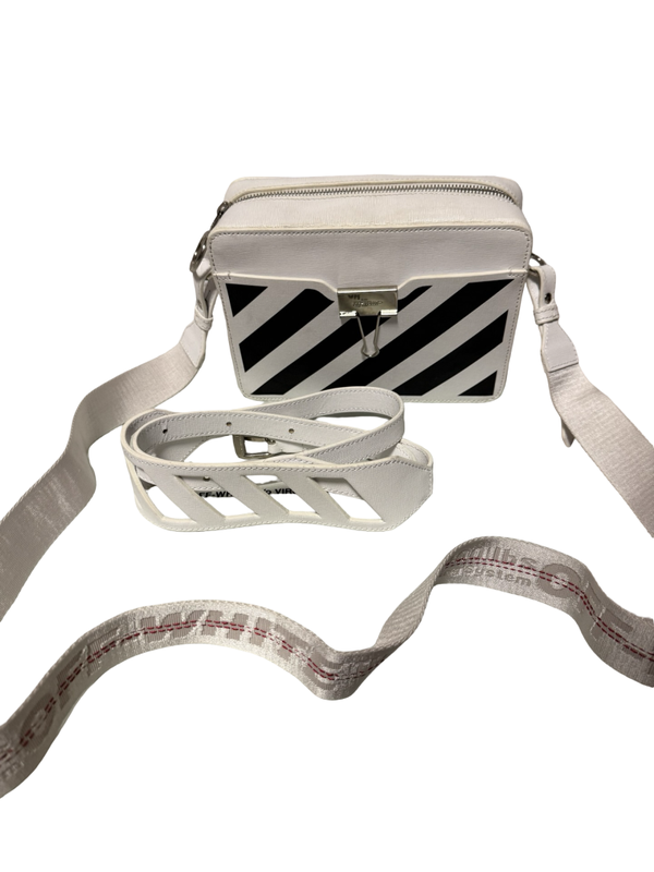 Off-White Binder Diagonal 2in1 Camera Bag Bauchtasche Crossbody Tasche weiß schwarz