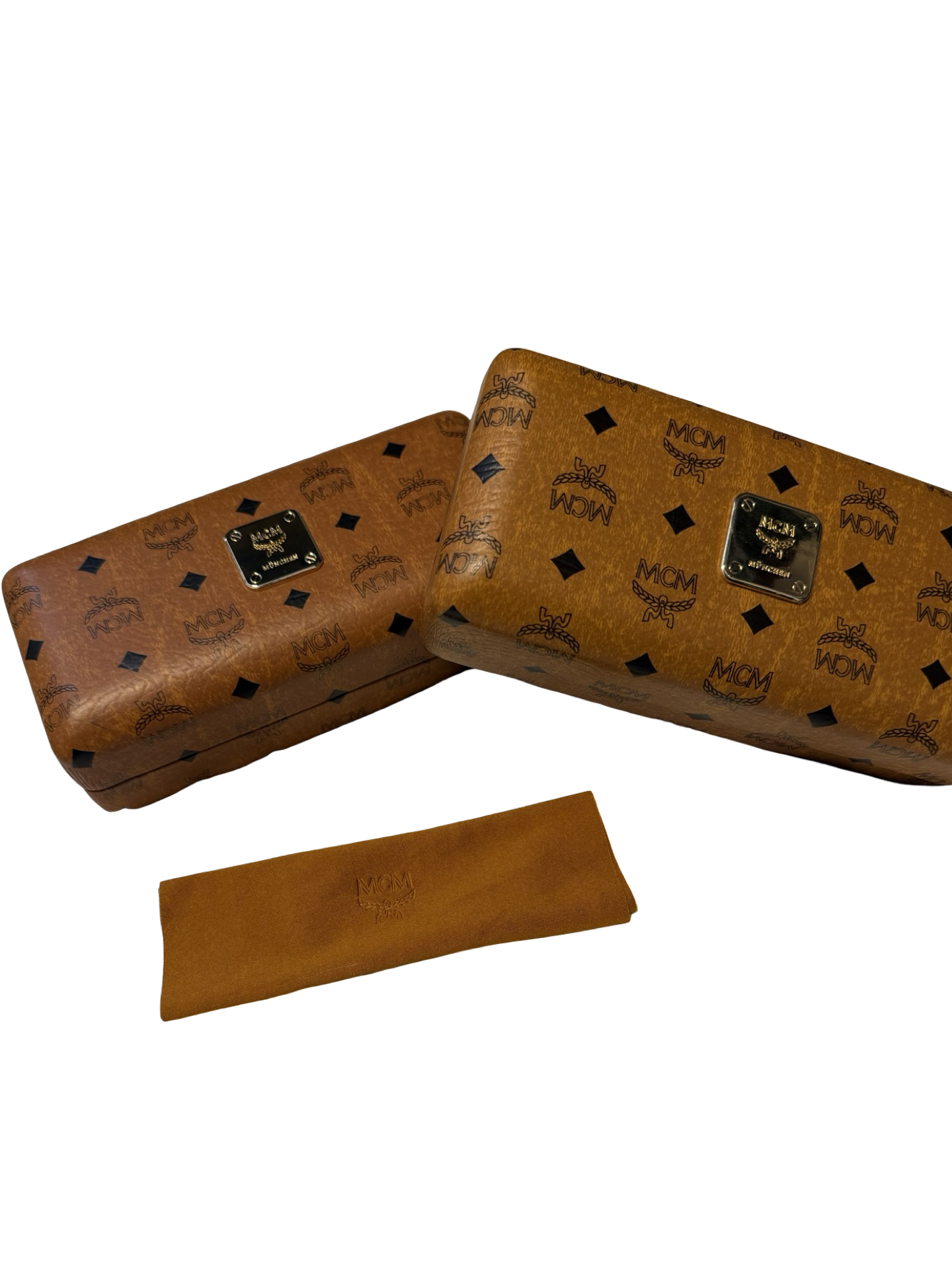 MCM Brillenetui Etui Visetos cognac