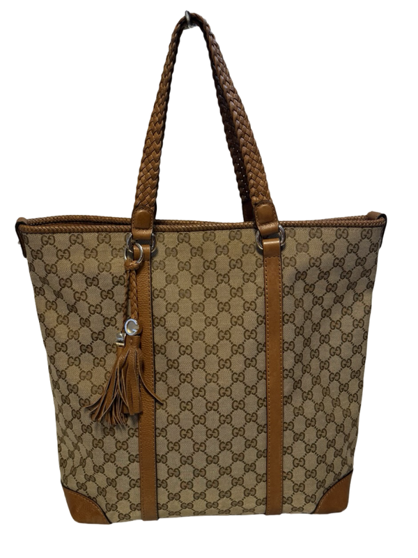 Gucci Marrakesh Tote GG Signature Shopper Tasche braun beige