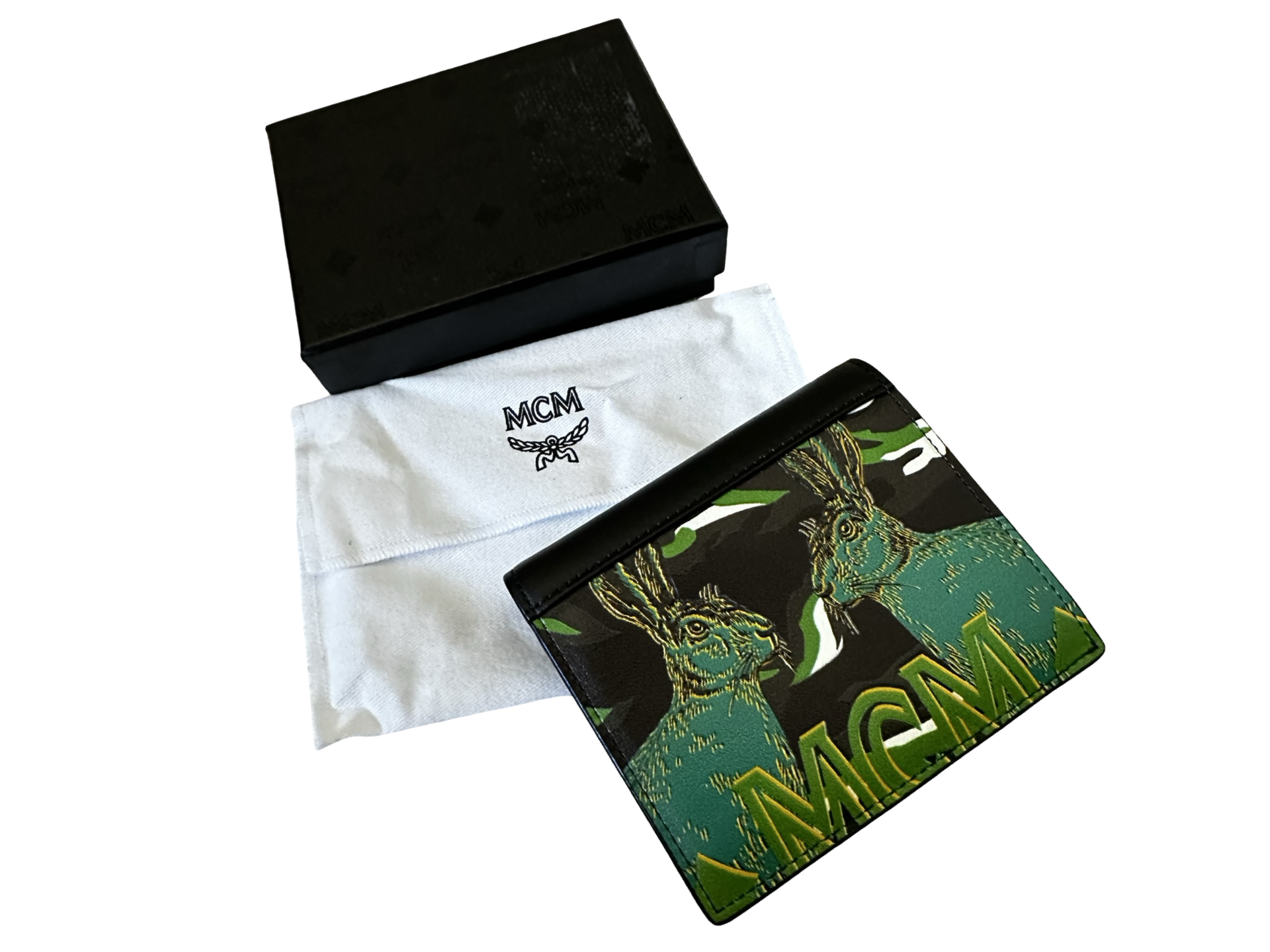 MCM Rabbit Wallet Portemonnaie Geldtasche schwarz limited NEU