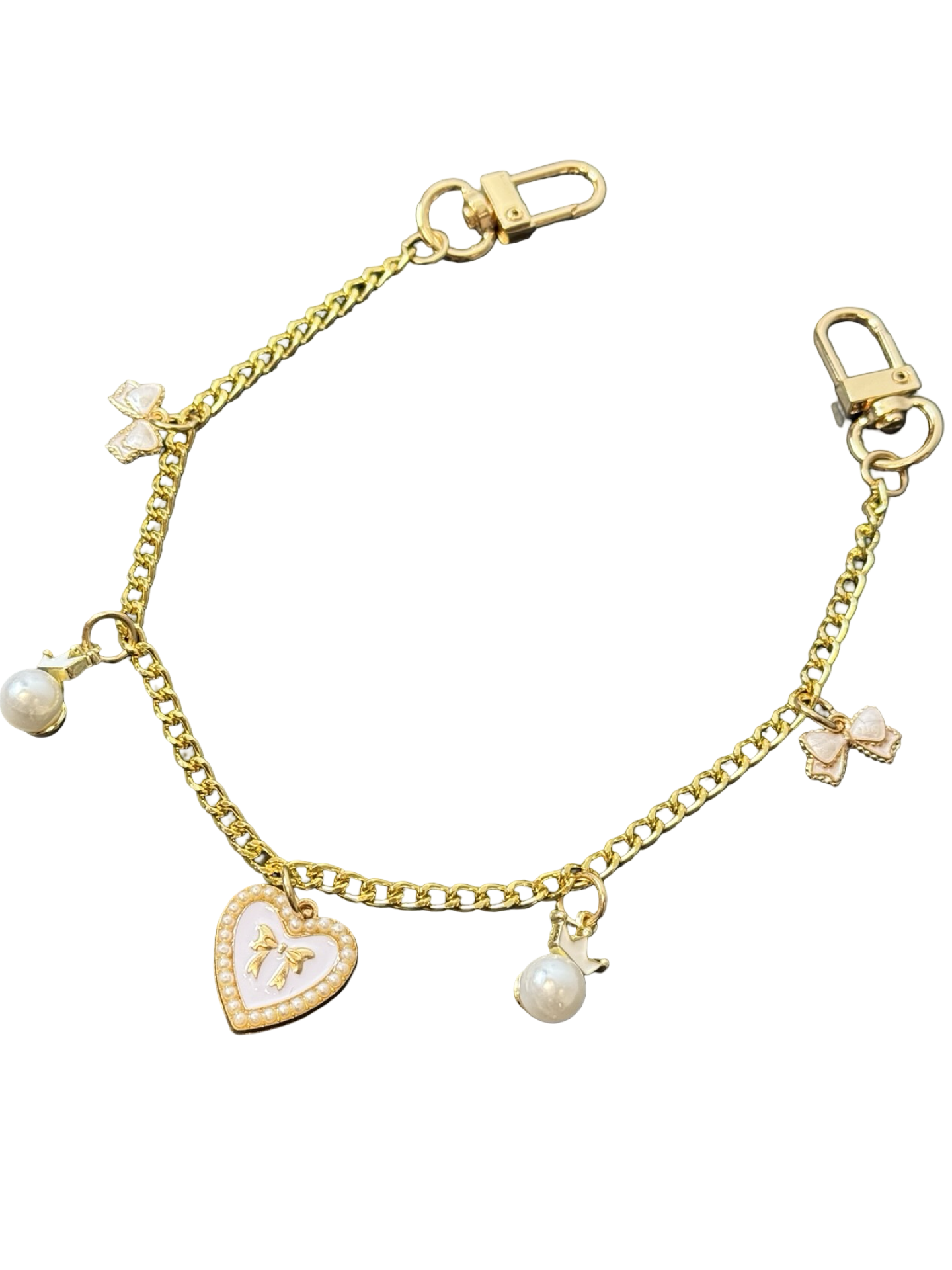 Taschen Accessoire Taschenkette Verlängerungskette 30 cm "BOW HEART”
