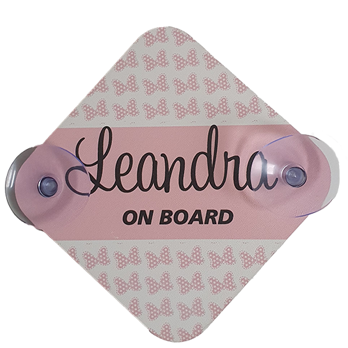 Autobordje … on board / Strikje - meisje