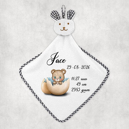Knuffeldoekje Konijntje  -  Lio in ei / Jongen