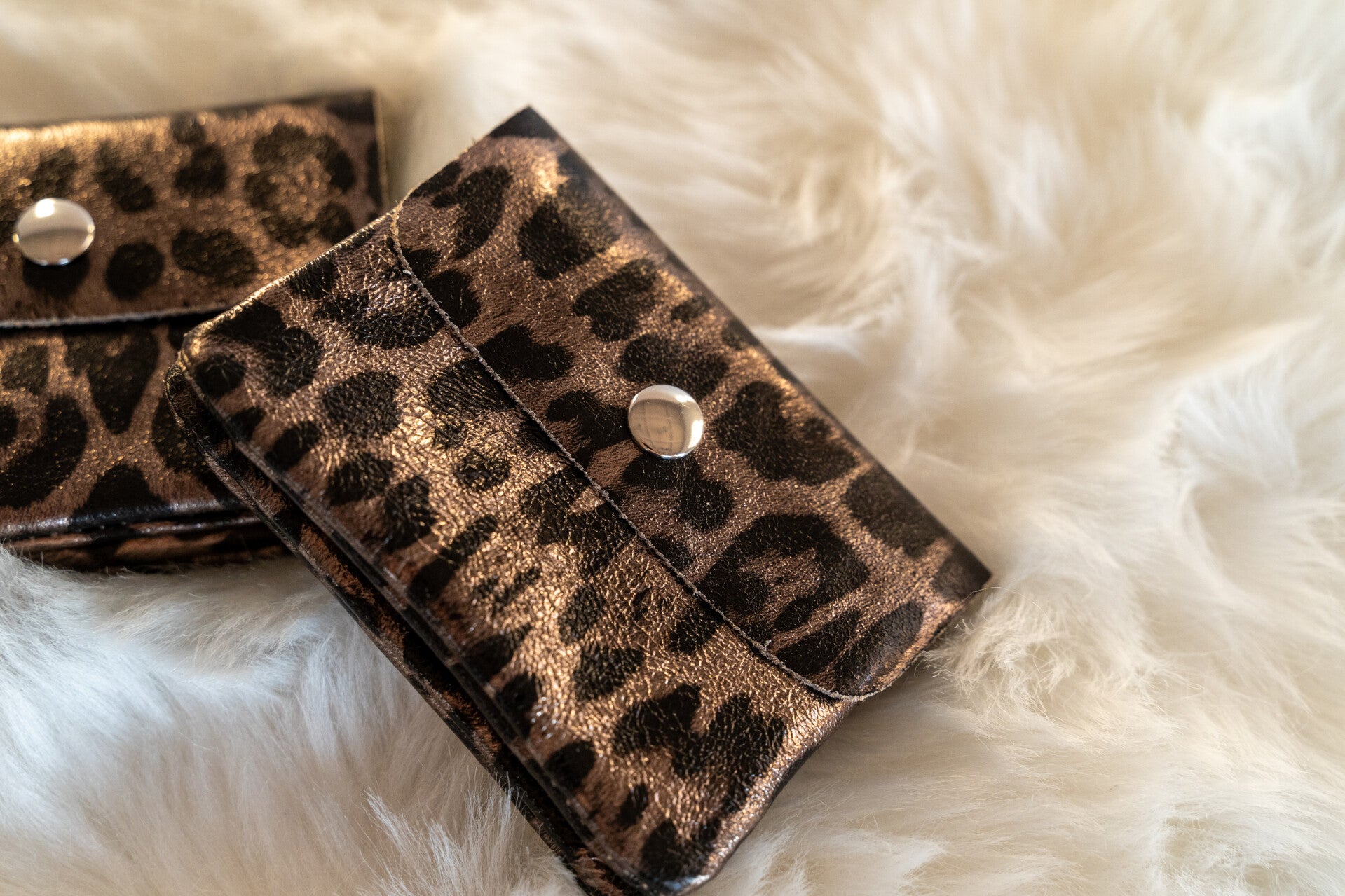 Leopardenmuster Mini-Portemonnaie