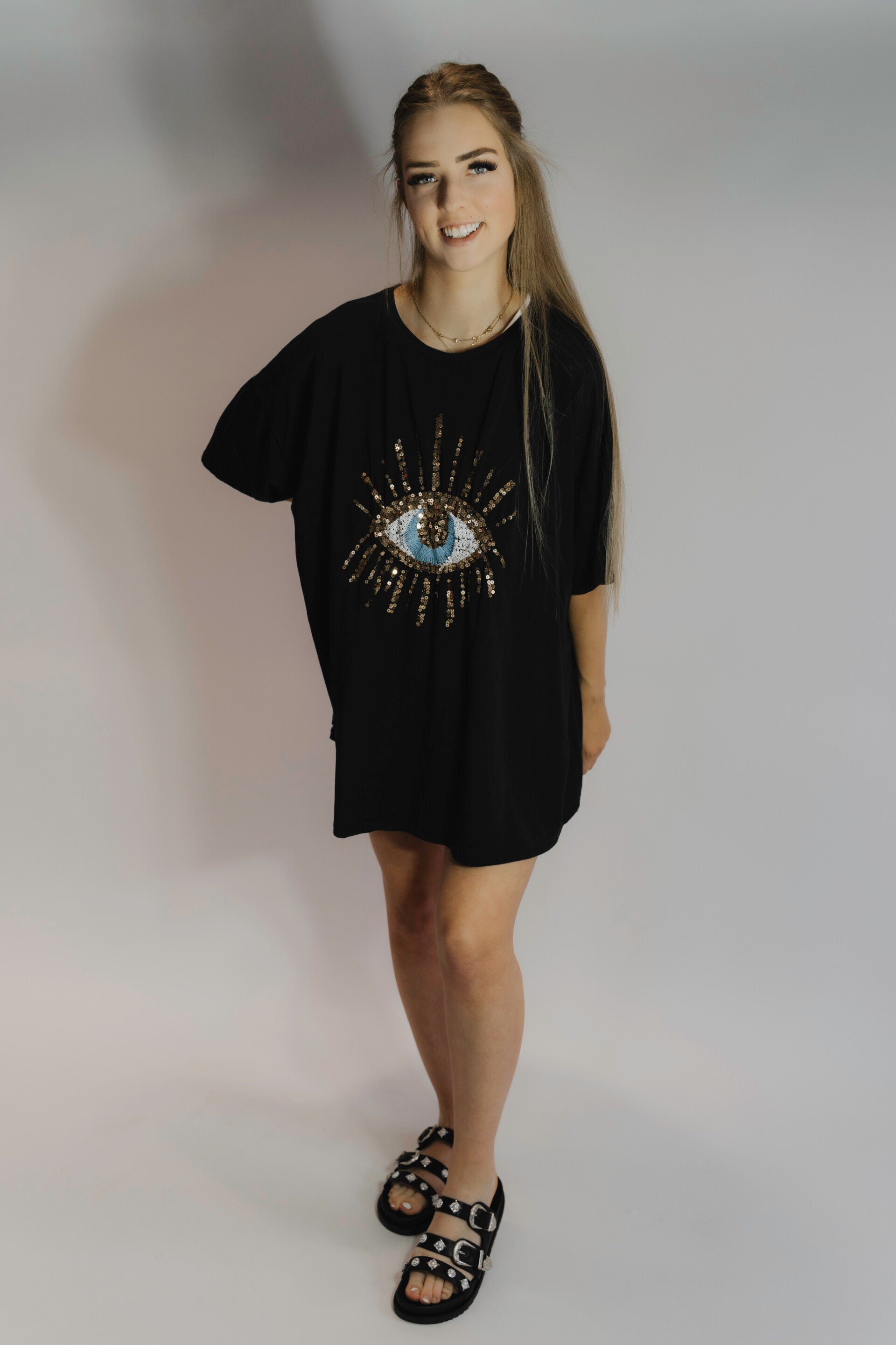 T-SHIRT KLEID - GLITTER