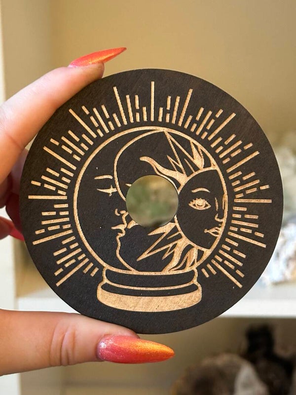 Houten Spherestand “Zon/Maan”