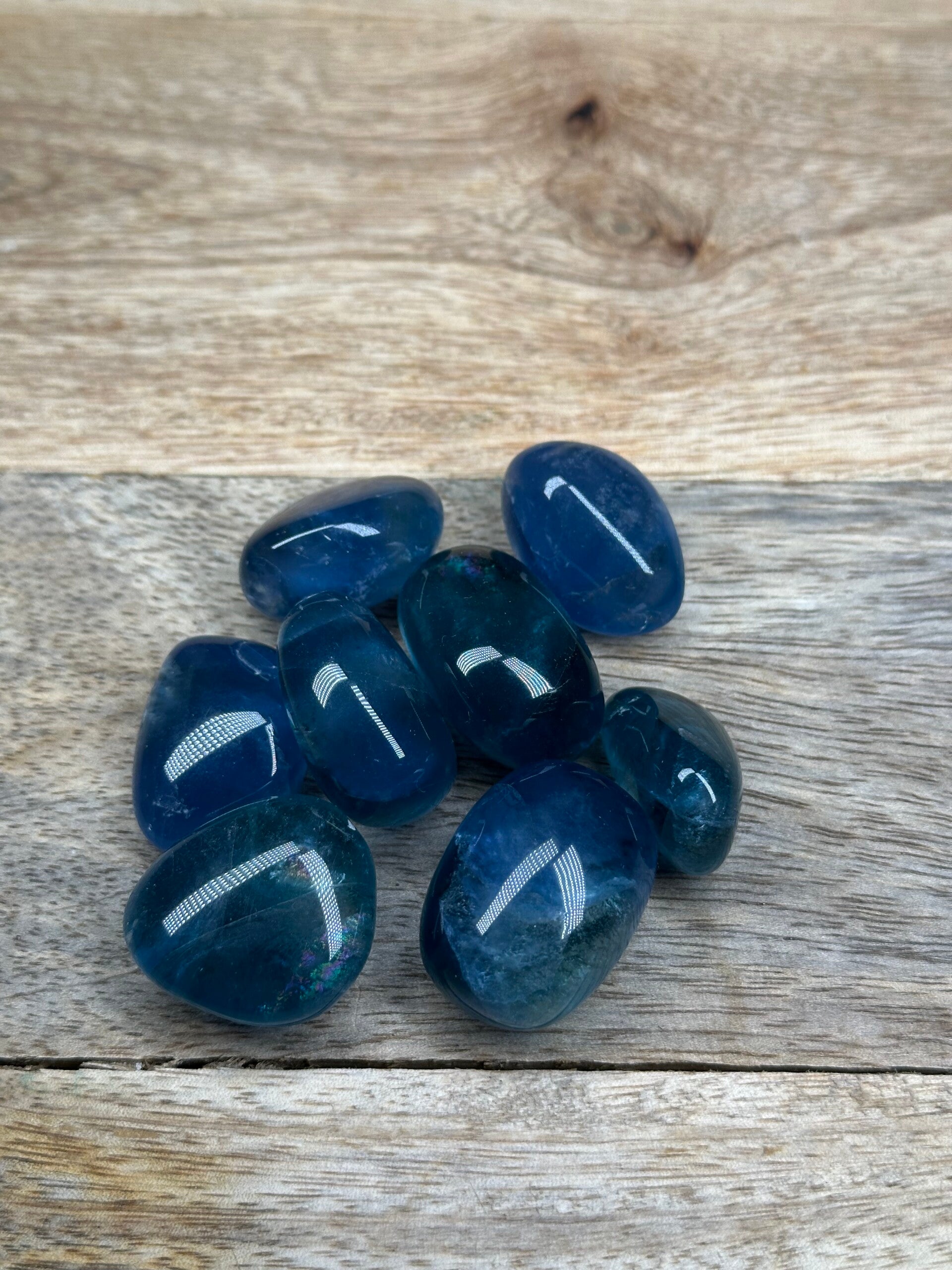 Trommelsteen Blauwe Fluoriet