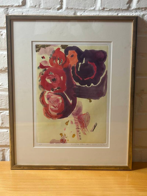 Hélène Van den Heuvel – Abstract Bloemenstilleven – Uniek Werk 1/1 (1991)