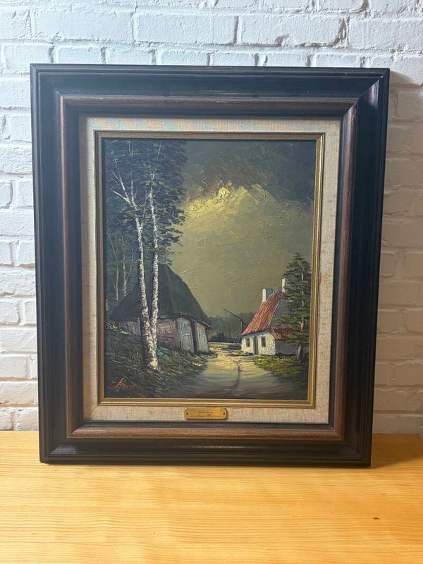 Edgar Heirman – ‘Zandweg’ – Origineel Olieverfschilderij in Monumentale Lijst (74x64 cm)