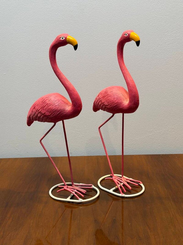 Decoratieve Flamingo Beeldjes Roze (Set van 2) – 28 cm