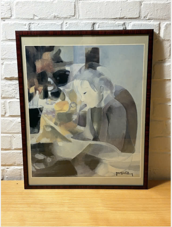 Prachtig Ingelijst Schilderij – Yves Mériel-Bussy (Bretonse kunstenaar)