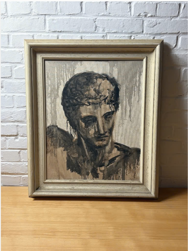 Expressief Schilderij "Klassieke Buste" (1994) – Gecentreerd Expressionisme – Thernier LucBeschrijving